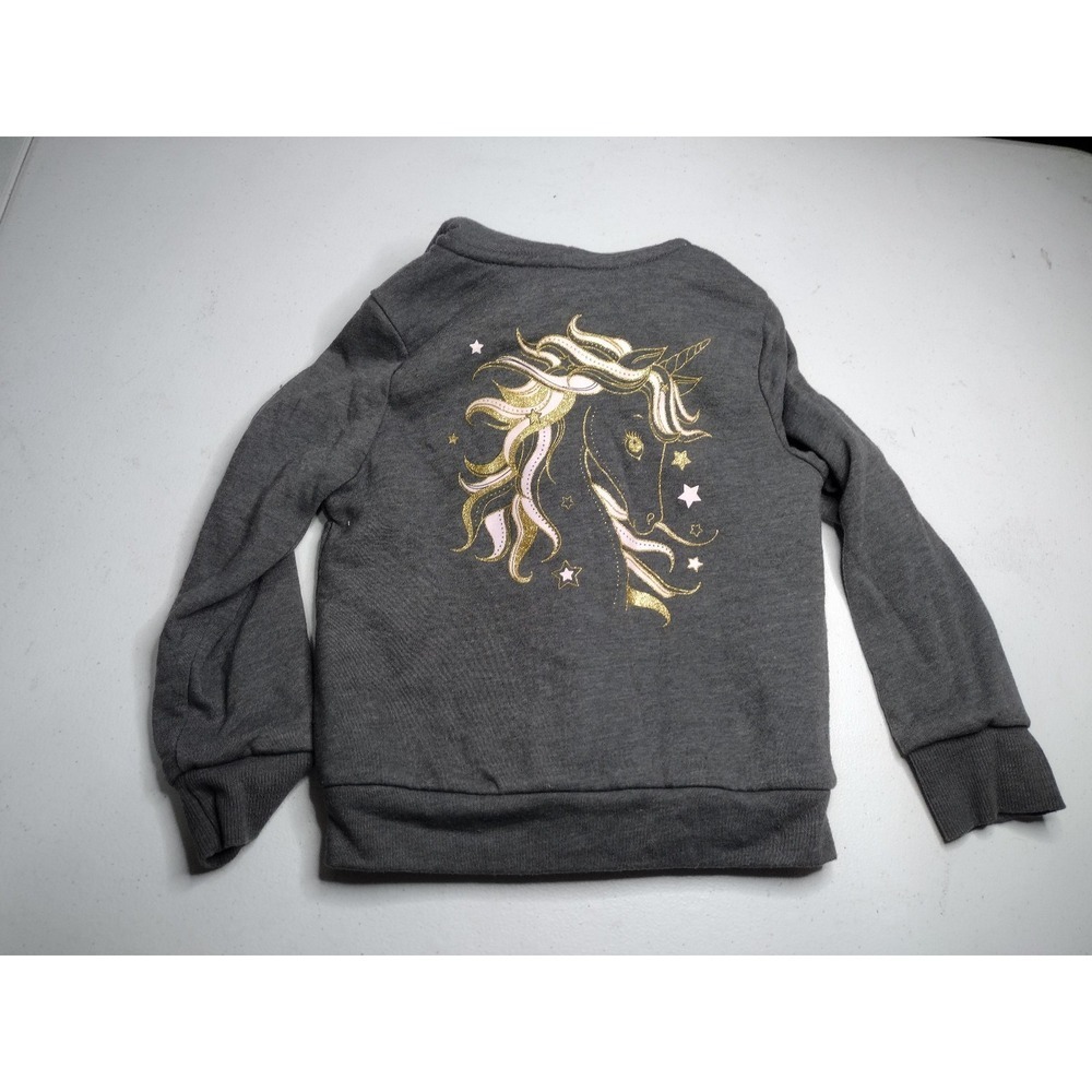 Mixed brands Faux Fur Vest Unicorn Hoodie Bundle Girls 4T Pink Grey - Picture 4 of 7